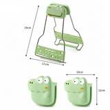 Crocodile shape Kitchen Heat Resistant Set - Adjustable Stainless Steel Plate Lifter and Silicone Oven Mitts - Non-Slip Anti-Scald Dish Grip for Steamer and Baking, Space Saving Storage In Australia - Darrahopens