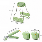 Crocodile shape Kitchen Heat Resistant Set - Adjustable Stainless Steel Plate Lifter, Non-Slip Bowl Clip and Silicone Oven Mitts - Anti-Scald Dish Grip for Steamer and Baking, Space Saving Storage In Australia - Darrahopens