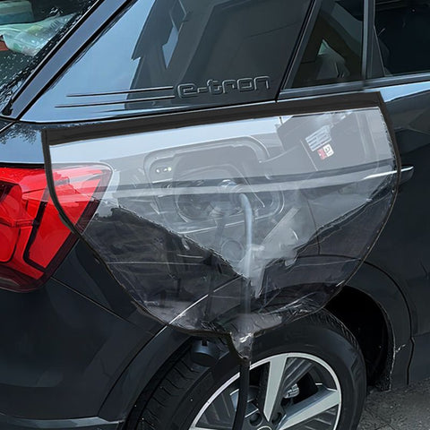 Black Magnetic EV Charging Port Rain Cover - Waterproof PVC Shield with Soft Magnetic Strip for Outdoor Charging Protection, Universal Fit for Electric Vehicles, Dust and Weather Resistant In Australia - Darrahopens