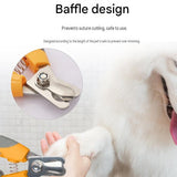 Pet Nail Clippers for Cats and Dogs - Stainless Steel Blade with Safety Guard, Non-Slip ABS TPR Handle, Auto-Return Spring Design for Easy Home Grooming
