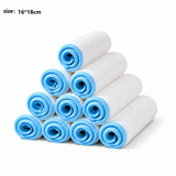 10-pcs 16*18cm Bamboo Fiber Kitchen Dishcloth - Non-Stick Oil Resistant Cleaning Cloth, Soft Absorbent Reusable Wipe for Washing Dishes and Countertops