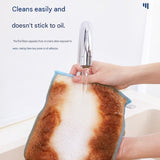 10-pcs 18*23cm Bamboo Fiber Kitchen Dishcloth - Non-Stick Oil Resistant Cleaning Cloth, Soft Absorbent Reusable Wipe for Washing Dishes and Countertops