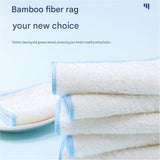 5-pcs 20*30cm Bamboo Fiber Kitchen Dishcloth - Non-Stick Oil Resistant Cleaning Cloth, Soft Absorbent Reusable Wipe for Washing Dishes and Countertops