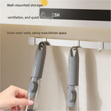 Grey Long Handle Liquid Dispensing Dish Brush（1 brush head+1 sponge brush head） - TPR and PP Construction - Press Button Soap Release,  Non Slip Grip, Kitchen Pot Pan Sink Cleaning Tool