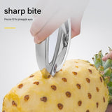 2 pcs  Stainless Steel Pineapple Eye Remover - Multi Purpose Fruit and Vegetable Corer - Sharp V Shape Blade, Strawberry Huller, Tomato Stem Remover, Durable Kitchen Gadget In Australia - Darrahopens