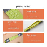 2 pcs Green Adjustable Measuring Spoon - 9 Level Dual Head Kitchen Scale for Baking and Coffee - ABS Material, Clear ML and G Markings, Space Saving Design, Precise Ingredient Control
