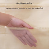Grey Double-Sided Hanging Underwear Organizer（12 pockets on the front + 18 pockets on the back） - Breathable Non-Woven Mesh Storage Bag with Multiple Pockets for Bras Socks Panties, Washable Closet Space Saving Solution, Odourless and Durable