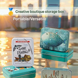 3-Pack Large fish patterns Portable Metal Storage Box for Cotton Swabs and Coins – Compact and Portable (95x70mm), Durable Storage Accessory