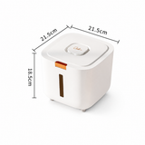 Medium Size [Approx. 5–8 catties of cat/dog food] Sealed Rice Storage Container with Push-Button Lid - Moisture and Insect Proof Design, Transparent Level Window, Airtight Silicone Seal for Kitchen Pantry Organisation In Australia - Darrahopens