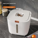 Medium Size [Approx. 5–8 catties of cat/dog food] Sealed Rice Storage Container with Push-Button Lid - Moisture and Insect Proof Design, Transparent Level Window, Airtight Silicone Seal for Kitchen Pantry Organisation In Australia - Darrahopens