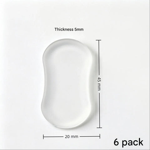 Small size 6 pack Toilet Seat Bumpers Transparent PU Gel Pads - Anti-Slip Shock Absorbing Cushions, Silent Close Protection, Easy Install Bathroom Hardware In Australia - Darrahopens