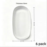 Large size 6 pack Toilet Seat Bumpers Transparent PU Gel Pads - Anti-Slip Shock Absorbing Cushions, Silent Close Protection, Easy Install Bathroom Hardware