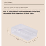 White Storage Box Set（Small storage box + 3 small inner boxes） - Transparent Flip-Lid Compartments, Multi-Use Organiser for Chargers, Earbuds, Cards and Jewellery