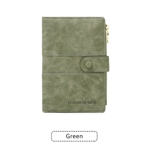 Green RFID-Protected Travel Passport Wallet - Slim Multi-Compartment Organiser for Cards, ID, SIM & Documents, PU Leather Finish
