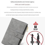 Blue RFID-Protected Travel Passport Wallet - Slim Multi-Compartment Organiser for Cards, ID, SIM & Documents, PU Leather Finish In Australia - Darrahopens