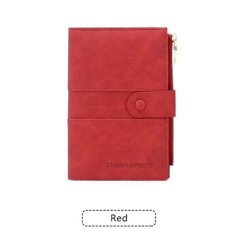 Red RFID-Protected Travel Passport Wallet - Slim Multi-Compartment Organiser for Cards, ID, SIM & Documents, PU Leather Finish In Australia - Darrahopens