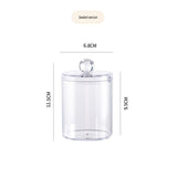 Transparent Cosmetic Storage Canister（Transparent round cup） – Stackable PS Organisers for Cotton Buds, Makeup Pads, Powder Puffs & Dental Floss In Australia - Darrahopens