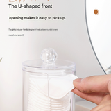 Transparent Cosmetic Storage Canister（Transparent round cup） – Stackable PS Organisers for Cotton Buds, Makeup Pads, Powder Puffs & Dental Floss In Australia - Darrahopens