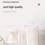Transparent Cosmetic Storage Canister（Transparent U-shaped cup） – Stackable PS Organisers for Cotton Buds, Makeup Pads, Powder Puffs & Dental Floss