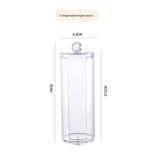 Transparent Cosmetic Storage Canister （Transparent U-shaped tall cup）– Stackable PS Organisers for Cotton Buds, Makeup Pads, Powder Puffs & Dental Floss