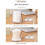 Transparent Cosmetic Storage Canister （Transparent U-shaped tall cup）– Stackable PS Organisers for Cotton Buds, Makeup Pads, Powder Puffs & Dental Floss In Australia - Darrahopens
