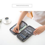 3-pack Small size Grey Travel Document Organiser - Waterproof Oxford Cloth Passport Holder With Multi-Pocket Storage - Portable Card And Cash Wallet For Holidays
