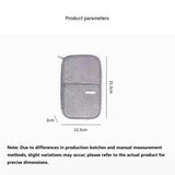 3-pack Small size Grey Travel Document Organiser - Waterproof Oxford Cloth Passport Holder With Multi-Pocket Storage - Portable Card And Cash Wallet For Holidays