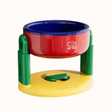 Red Adjustable Height Pet Bowl With Suction Cup Base - Anti-Spill Elevated Feeder For Cats And Dogs - 3-Level Neck Protection Design