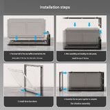 4 transparent white ones Stackable Magnetic Shoe Storage Box - Transparent PS Plastic - Front Opening Door, Dustproof Display, Space Saving Modular Design for Sneakers and Home Organisation