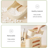 3-Tier Yellow Rolling Egg Storage Box -  Grade PP Plastic - Automatic Dispensing, Space Saving Fridge Organizer, Detachable Design for Kitchen and Refrigerator Door