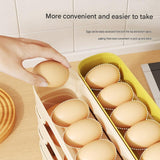 2-Tier Green Rolling Egg Storage Box -  Grade PP Plastic - Automatic Dispensing, Space Saving Fridge Organizer, Detachable Design for Kitchen and Refrigerator Door