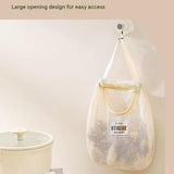 2 pcs Beige Hanging Mesh Storage Bag - Breathable Canvas Organizer for Socks and Underwear - Space Saving Wall Mount Design, Washable and Durable for Wardrobe, Dorm, and Bathroom In Australia - Darrahopens