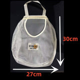 3 pcs Beige Hanging Mesh Storage Bag - Breathable Canvas Organizer for Socks and Underwear - Space Saving Wall Mount Design, Washable and Durable for Wardrobe, Dorm, and Bathroom