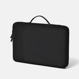 Black 180 Degree Open Laptop Sleeve - Water Resistant Oxford Fabric - Shock Absorbing Padded Protection, Multi Compartment Organizer for 13.3 Inch MacBook and Huawei Laptops