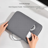 Black 180 Degree Open Laptop Sleeve - Water Resistant Oxford Fabric - Shock Absorbing Padded Protection, Multi Compartment Organizer for 13.3 Inch MacBook and Huawei Laptops