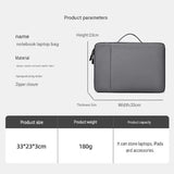 Light gray 180 Degree Open Laptop Sleeve - Water Resistant Oxford Fabric - Shock Absorbing Padded Protection, Multi Compartment Organizer for 13.3 Inch MacBook and Huawei Laptops
