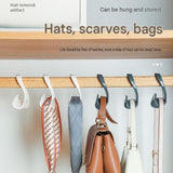 3-pack white Arched Wardrobe Bag Hook - Heavy Duty PP Plastic Hanger for Handbags, Ties, Scarves, Hats, Fits Rods Up to 3.5cm, Space Saving Closet Organizer