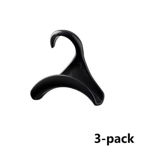 3-pack black  Arched Wardrobe Bag Hook - Heavy Duty PP Plastic Hanger for Handbags, Ties, Scarves, Hats, Fits Rods Up to 3.5cm, Space Saving Closet Organizer In Australia - Darrahopens