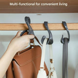 3-pack black  Arched Wardrobe Bag Hook - Heavy Duty PP Plastic Hanger for Handbags, Ties, Scarves, Hats, Fits Rods Up to 3.5cm, Space Saving Closet Organizer In Australia - Darrahopens