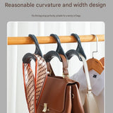 3-pack black  Arched Wardrobe Bag Hook - Heavy Duty PP Plastic Hanger for Handbags, Ties, Scarves, Hats, Fits Rods Up to 3.5cm, Space Saving Closet Organizer In Australia - Darrahopens