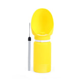 Yellow Portable Dog Water Bottle 550ml - Grade Silicone, Collapsible Leak Proof Design with Wrist Strap for Walking and Travel