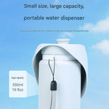 Yellow Portable Dog Water Bottle 550ml - Grade Silicone, Collapsible Leak Proof Design with Wrist Strap for Walking and Travel