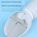 Blue Portable Dog Water Bottle 550ml - Grade Silicone, Collapsible Leak Proof Design with Wrist Strap for Walking and Travel