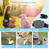 Grey Silicone Dog Training Treat Pouch - Magnetic Closure, Adjustable Waist Belt, Portable Pet Snack Bag for Walking and Obedience Training In Australia - Darrahopens