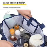 Purple-White Large Capacity Mesh Beach Tote Bag - Breathable Polyester Swim Bag with Multi-Pocket Storage, Quick-Dry Design for Travel, Gym, and Poolside Use