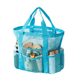 Blue large size Large Capacity Mesh Beach Tote Bag - Breathable PET  with Multi-Pocket Storage, Quick-Dry Design for Travel, Gym, and Poolside Use In Australia - Darrahopens