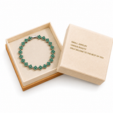 Silver and Green Four-Leaf Clover Zircon Bracelet - Gold-Tone Alloy Lucky Charm Wristband with Full Crystal Pave, 22cm Elegant Fashion Jewellery for Women In Australia - Darrahopens