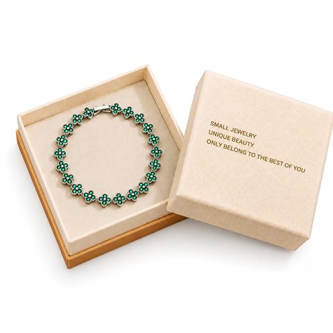 Silver and Green Four-Leaf Clover Zircon Bracelet - Gold-Tone Alloy Lucky Charm Wristband with Full Crystal Pave, 22cm Elegant Fashion Jewellery for Women In Australia - Darrahopens