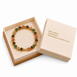 Gold and Color Four-Leaf Clover Zircon Bracelet - Gold-Tone Alloy Lucky Charm Wristband with Full Crystal Pave, 22cm Elegant Fashion Jewellery for Women In Australia - Darrahopens