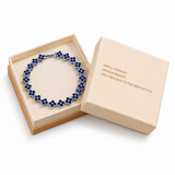 Silver and Blue Four-Leaf Clover Zircon Bracelet - Gold-Tone Alloy Lucky Charm Wristband with Full Crystal Pave, 22cm Elegant Fashion Jewellery for Women In Australia - Darrahopens